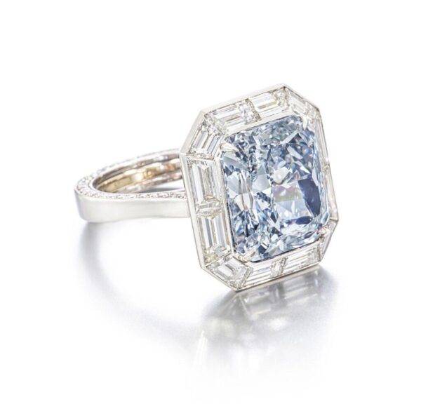 9.01 CT FANCY BLUE DIAMOND RING - #RR-91FB - Image 3