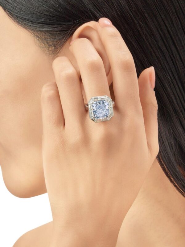 9.01 CT FANCY BLUE DIAMOND RING - #RR-91FB - Image 5