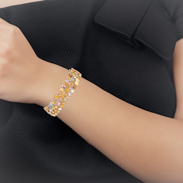 42.40cttw Multi-Colored Diamond Bracelet - BR45288 - Image 2