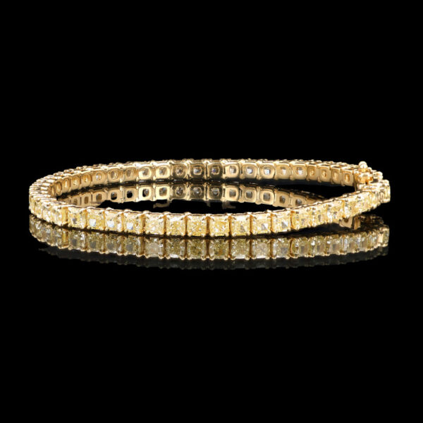12.46CTTW Yellow Diamond Line Bracelet - BR47643