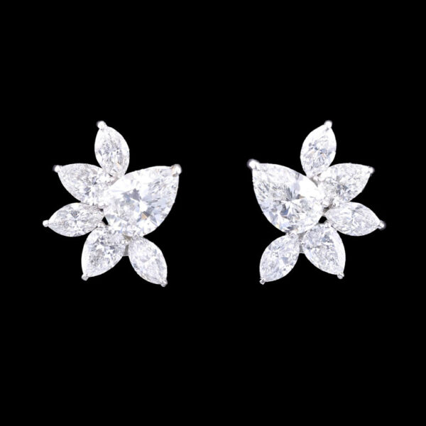 14.69cttw Diamond Cluster Earrings - ER47984 - Image 4