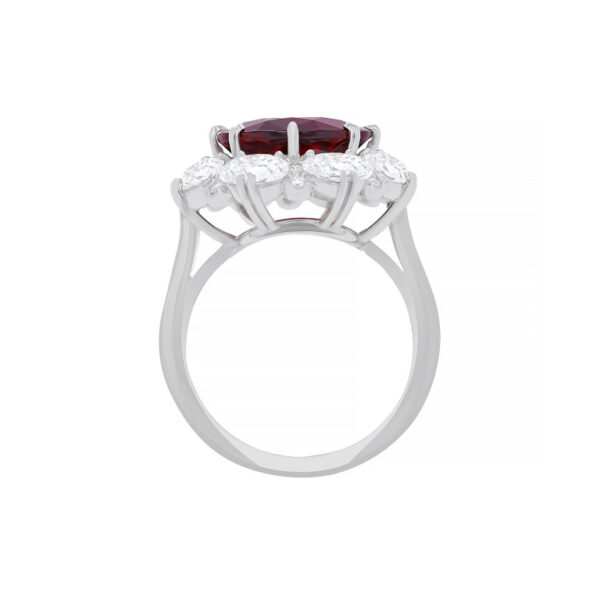 9.03CT Mozambique Oval Ruby and Diamond Ring - RG47067 - Image 4