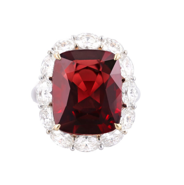 10.14CT Cushion Cut Burma "No Heat" Red Spinel and Diamond Ring - RG47705 - Image 4
