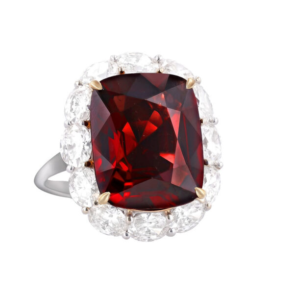 10.14CT Cushion Cut Burma "No Heat" Red Spinel and Diamond Ring - RG47705 - Image 3