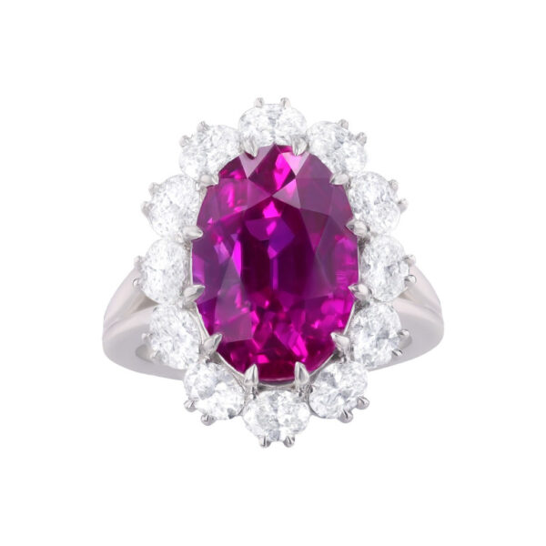 10.93CT "Ceylon" Oval Purple Sapphire and Diamond Ring - RG47919 - Image 3