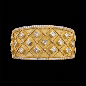 7.76CTTW 18K YELLOW GOLD AND DIAMOND BANGLE BRACELET- STYLE #GG-835
