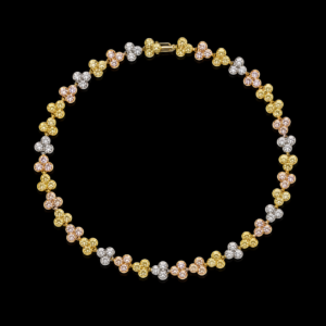 7.00cttw Bi-Colored 18K Gold, Platinum, Colorless, and Colored Diamond Bracelet - #BB990